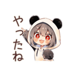 パンダパーカーちゃんの食いしん坊チャット（個別スタンプ：15）