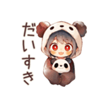 パンダパーカーちゃんの食いしん坊チャット（個別スタンプ：34）