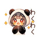 パンダパーカーちゃんの食いしん坊チャット（個別スタンプ：35）