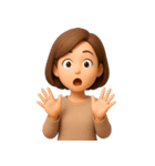 【爆笑】ゆるかわ3Dの大人の女性＠主婦（個別スタンプ：35）