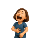 【爆笑】ゆるかわ3Dの大人の女性＠主婦（個別スタンプ：39）