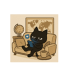 依存にゃん〜おうち時間編〜（個別スタンプ：12）