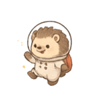 コスモハリネズミ 無重力さんぽ（個別スタンプ：2）