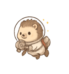 コスモハリネズミ 無重力さんぽ（個別スタンプ：4）