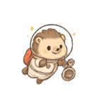 コスモハリネズミ 無重力さんぽ（個別スタンプ：6）