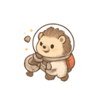 コスモハリネズミ 無重力さんぽ（個別スタンプ：7）