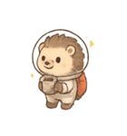 コスモハリネズミ 無重力さんぽ（個別スタンプ：9）