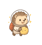 コスモハリネズミ 無重力さんぽ（個別スタンプ：11）