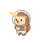 コスモハリネズミ 無重力さんぽ（個別スタンプ：16）