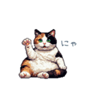 リアクションする三毛猫ポケ（個別スタンプ：9）