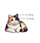 リアクションする三毛猫ポケ（個別スタンプ：20）