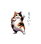 リアクションする三毛猫ポケ（個別スタンプ：26）