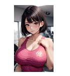 肉肉フィットネスガール3写真（個別スタンプ：2）