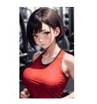 肉肉フィットネスガール3写真（個別スタンプ：3）
