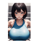 肉肉フィットネスガール3写真（個別スタンプ：5）