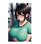 肉肉フィットネスガール3写真（個別スタンプ：6）