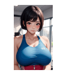 肉肉フィットネスガール3写真（個別スタンプ：9）