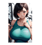 肉肉フィットネスガール3写真（個別スタンプ：10）
