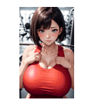 肉肉フィットネスガール3写真（個別スタンプ：12）