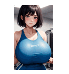 肉肉フィットネスガール3写真（個別スタンプ：14）