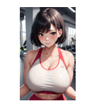 肉肉フィットネスガール3写真（個別スタンプ：15）