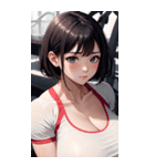 肉肉フィットネスガール3写真（個別スタンプ：16）