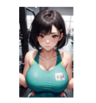 肉肉フィットネスガール3写真（個別スタンプ：17）