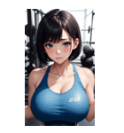 肉肉フィットネスガール3写真（個別スタンプ：21）