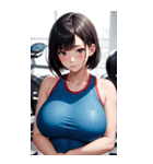 肉肉フィットネスガール3写真（個別スタンプ：25）