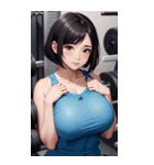 肉肉フィットネスガール3写真（個別スタンプ：26）