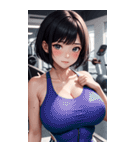 肉肉フィットネスガール3写真（個別スタンプ：27）