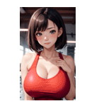 肉肉フィットネスガール3写真（個別スタンプ：28）