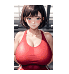 肉肉フィットネスガール3写真（個別スタンプ：30）