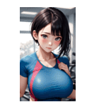 肉肉フィットネスガール3写真（個別スタンプ：31）
