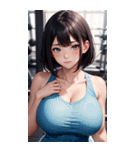 肉肉フィットネスガール3写真（個別スタンプ：33）
