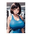 肉肉フィットネスガール3写真（個別スタンプ：36）