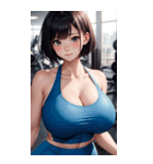 肉肉フィットネスガール3写真（個別スタンプ：37）