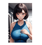 肉肉フィットネスガール3写真（個別スタンプ：38）