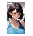 肉肉フィットネスガール3写真（個別スタンプ：39）