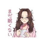 徹夜ゲーマー★メガネガール招待2（個別スタンプ：4）