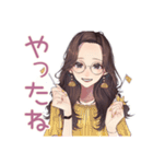 徹夜ゲーマー★メガネガール招待2（個別スタンプ：16）