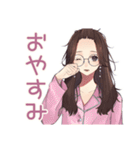 徹夜ゲーマー★メガネガール招待2（個別スタンプ：40）