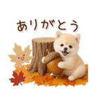 大人かわいい秋の癒しポメラニアン（個別スタンプ：7）