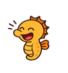 ちびタツノのぷかぷか日常@SFW（個別スタンプ：1）