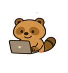 いたずらタヌキのもふもふ通信@SFW（個別スタンプ：10）