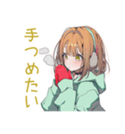 ゆるパーカーちゃんの冬（個別スタンプ：6）