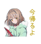 ゆるパーカーちゃんの冬（個別スタンプ：14）