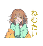 ゆるパーカーちゃんの冬（個別スタンプ：21）
