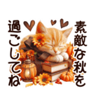 秋の茶トラ猫【よく使う言葉】（個別スタンプ：15）