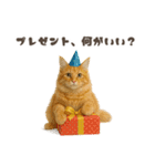 ネコのずっと使える誕生日＆お祝い♪（個別スタンプ：37）